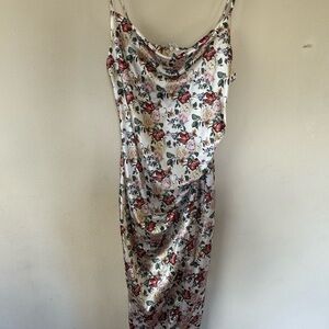 Floral Satin Slip Dress